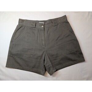 IZOD Bermuda Shorts Women's  Size 6, Olive Green Flat Front Classic